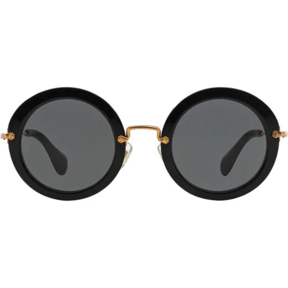 MIU MIU noir round sunglasses